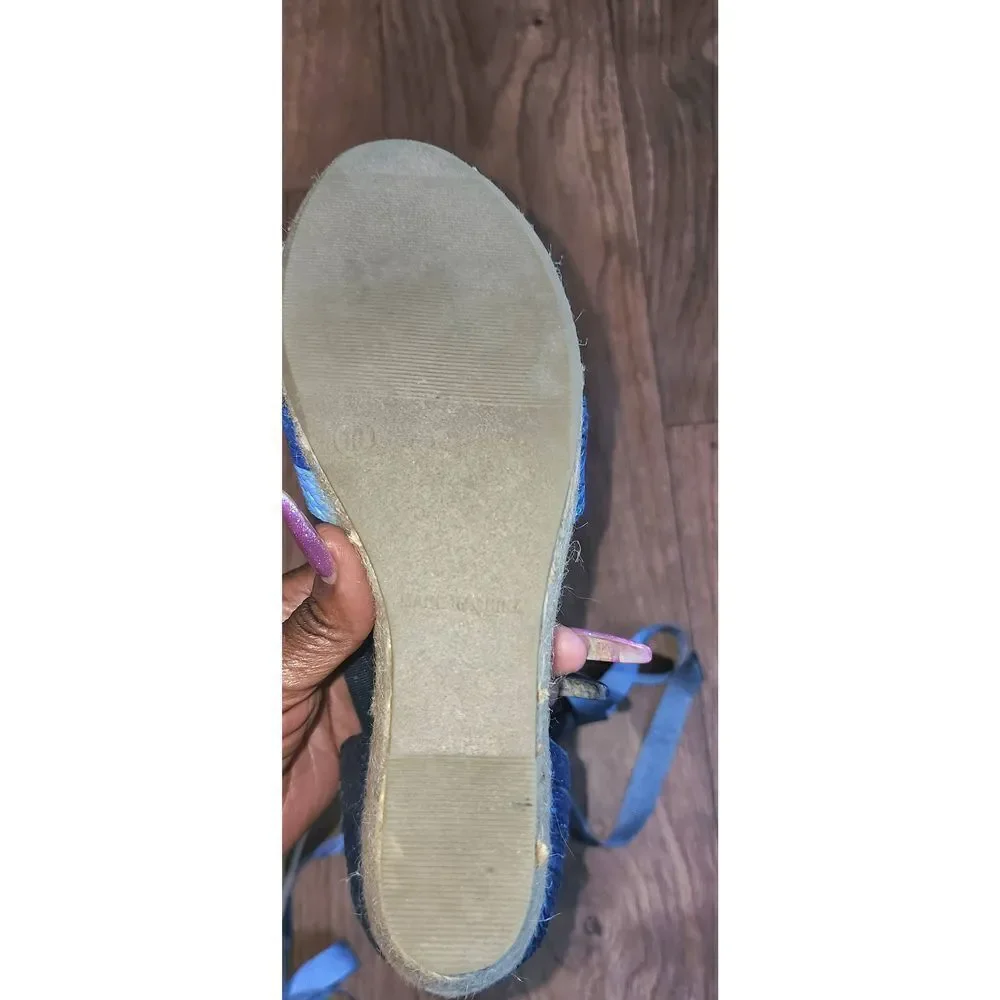 Old Navy Blue Wedge Sandals